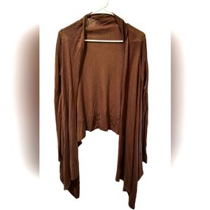 BCBGMAXAZRIA Brown Cashmere Blend Open Front Cardigan size XS